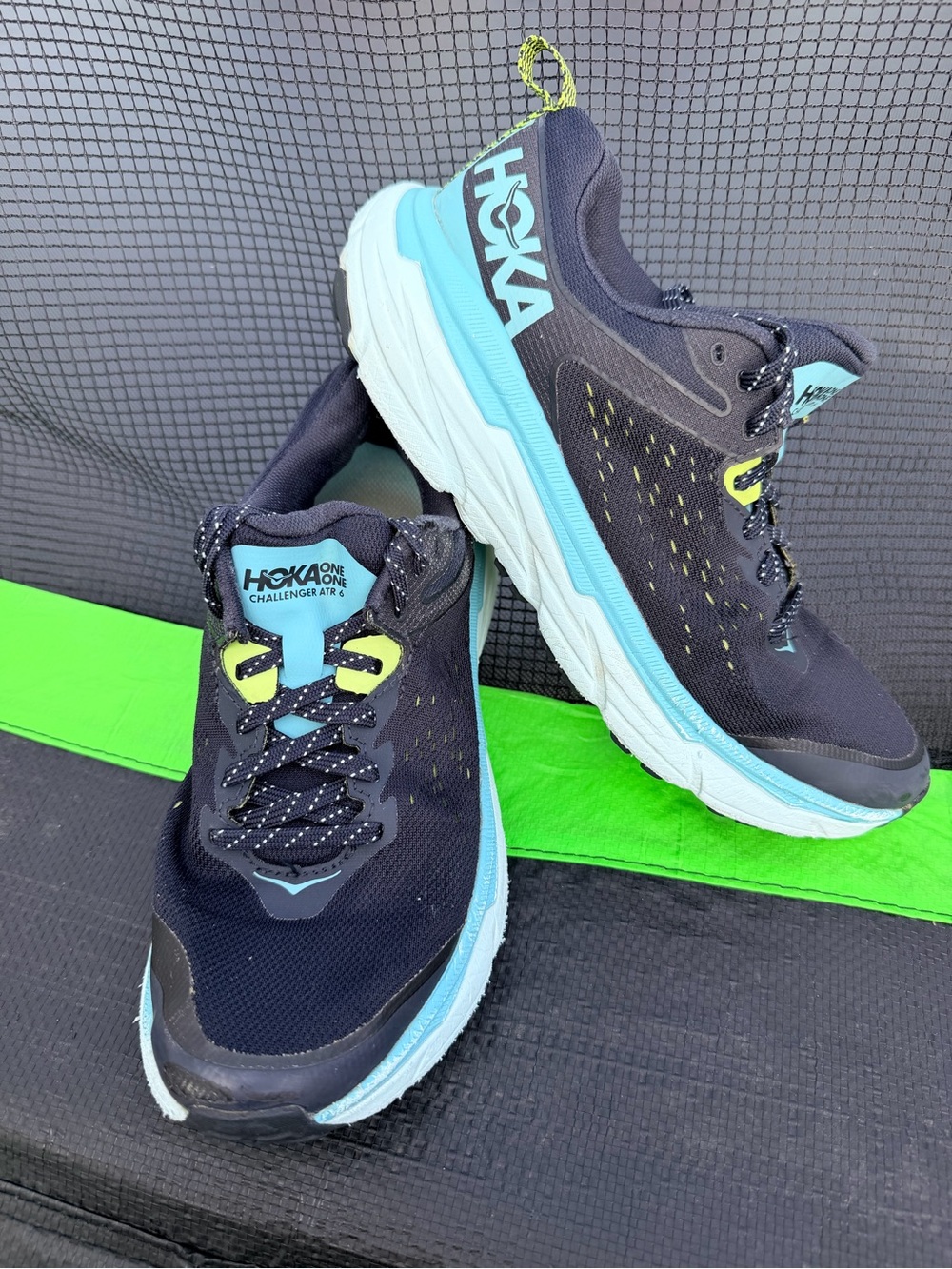 HOKA One One women Black & Light Blue Running Shoes